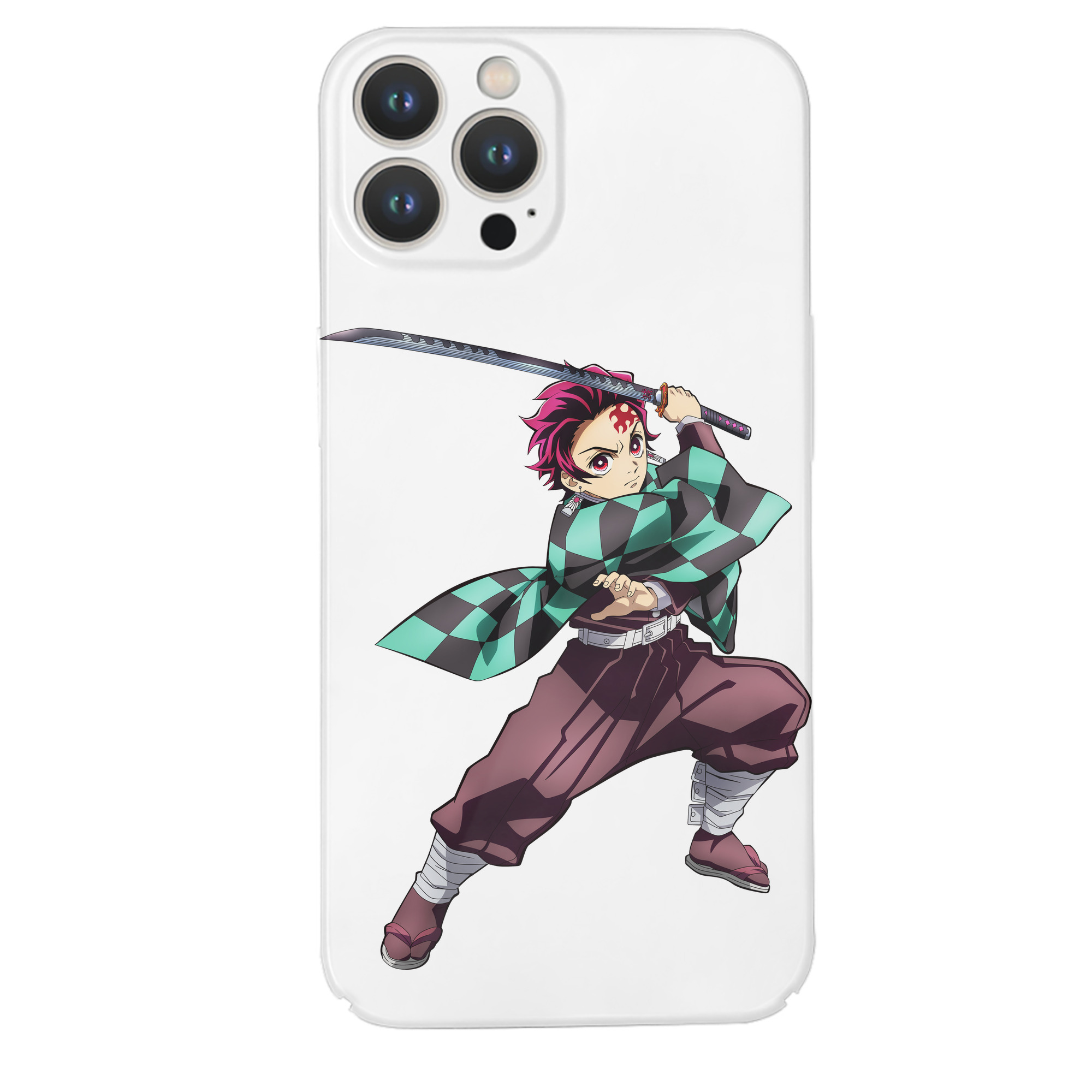 （画像用） 鬼滅の刃 竈門 炭治郎／かまど たんじろう Kamado Tanjirou 【iPhone 14シリーズ対応】ハードケース